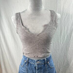 Pacsun LA Hearts grey ribbed crop top size S